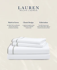 Lauren Ralph Spencer 300 Thread Count Sateen Border Pillowcase Pair