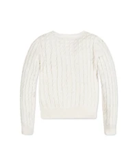 Hope & Henry Girls Long Sleeve Classic Cable Cardigan Sweater