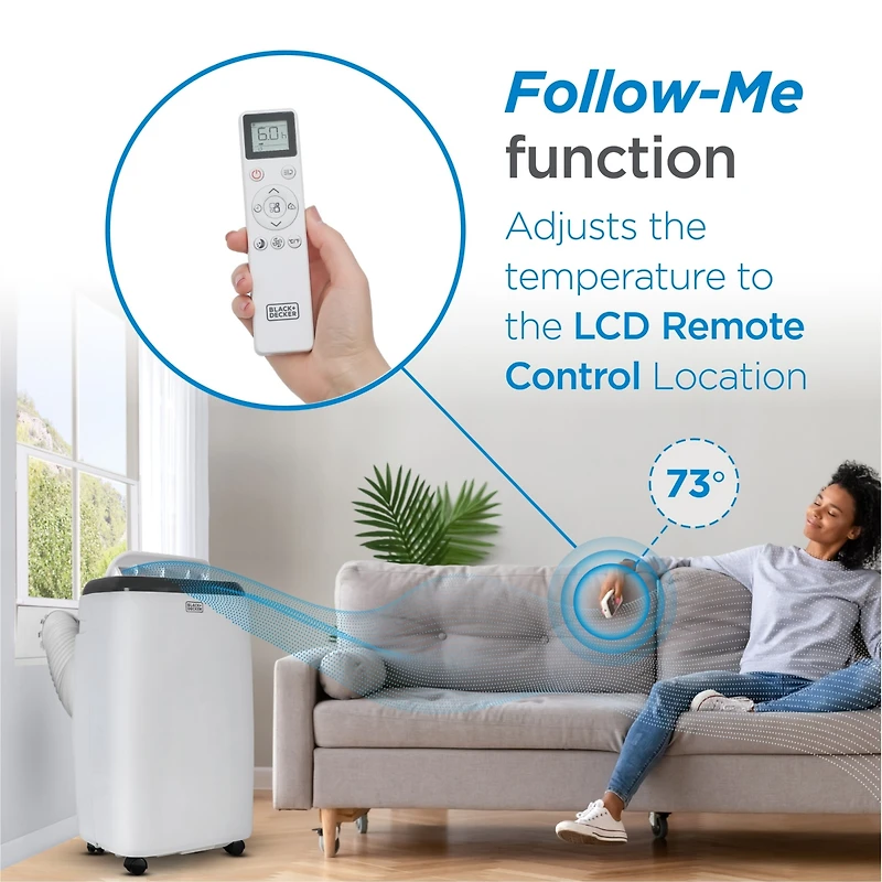 Black+Decker Portable Air Conditioner with Heat, 10,200 Btu Sacc/Cec (14,000 Btu Ashrae 128) for Rooms Up To 700 Sq. Ft.