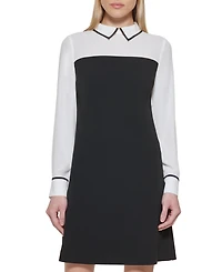 Tommy Hilfiger Petite Colorblocked Layered-Look Dress