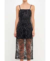 endless rose Women's Sequins Embroidered Cocktail Dress