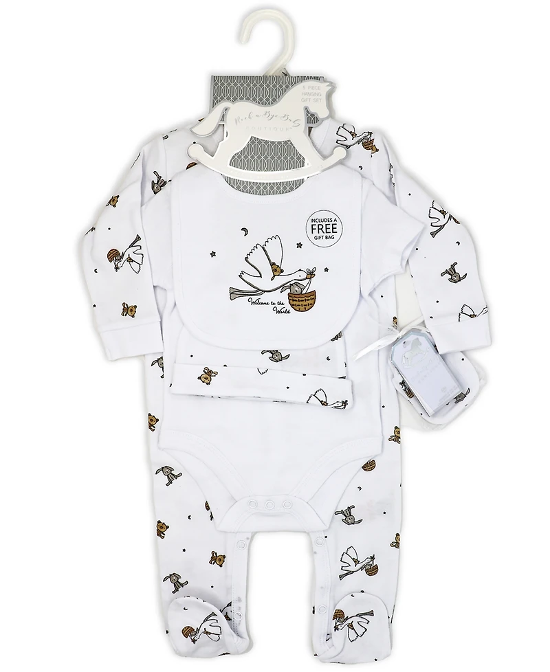Rock-a-Bye Baby Boutique Boys or Girls Layette Gift Bag Set