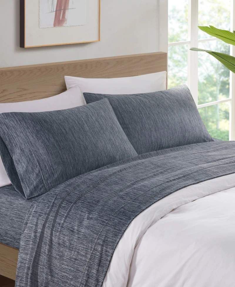 Urban Habitat Comfort Cool Jersey Knit Nylon Blend 3-Piece Sheet Set, Twin