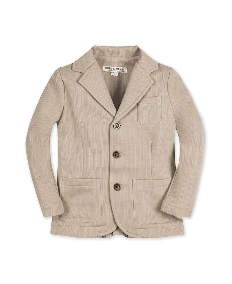 Hope & Henry Toddler Boys Fleece Suit Blazer