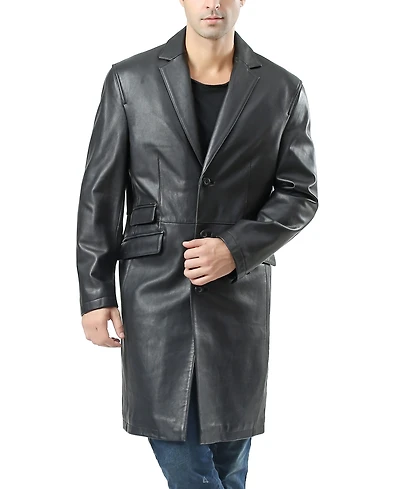 Bgsd Men Leather Long Coat