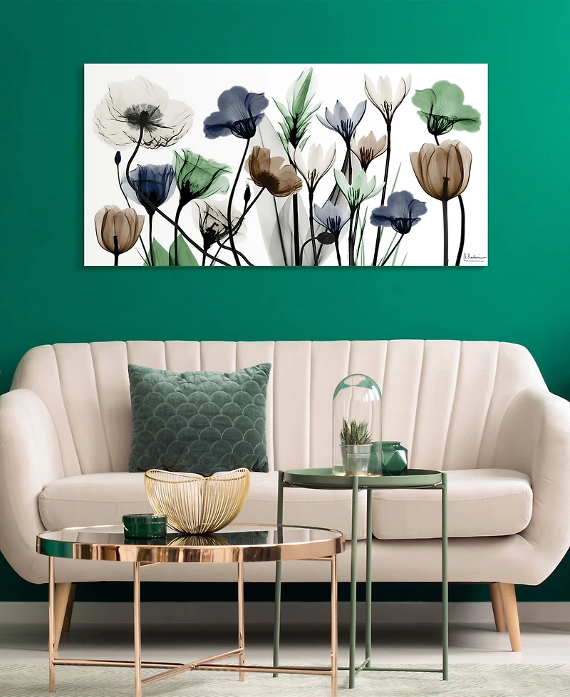 Empire Art Direct "Floral Landscape" Frameless Free Floating Tempered Glass Panel Graphic Wall Art, 24" x 48" x 0.2"