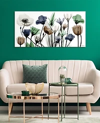 Empire Art Direct "Floral Landscape" Frameless Free Floating Tempered Glass Panel Graphic Wall Art, 24" x 48" x 0.2"