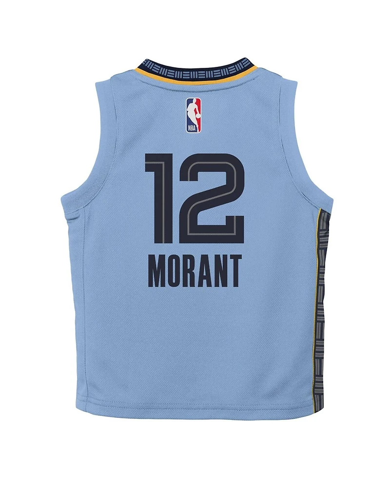 Preschool Boys and Girls Jordan Ja Morant Light Blue Memphis Grizzlies 2022/23 Statement Edition Jersey
