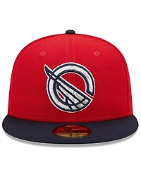 Men's New Era Red, Navy Greenville Drive Marvel x Minor League 59FIFTY Fitted Hat