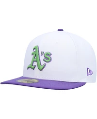 Men's New Era White Oakland Athletics 1989 World Series Side Patch 59FIFTY Fitted Hat