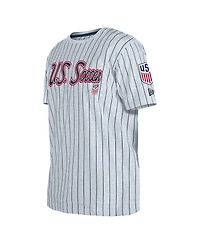 Men's 5th & Ocean by New Era Gray Distressed Usmnt Throwback Mesh Jersey T-shirt