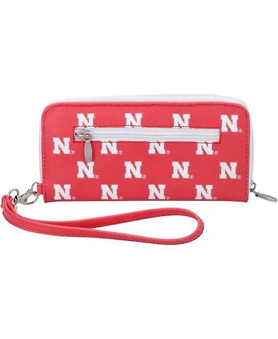 Women's Nebraska Huskers Zip-Around Wristlet Wallet