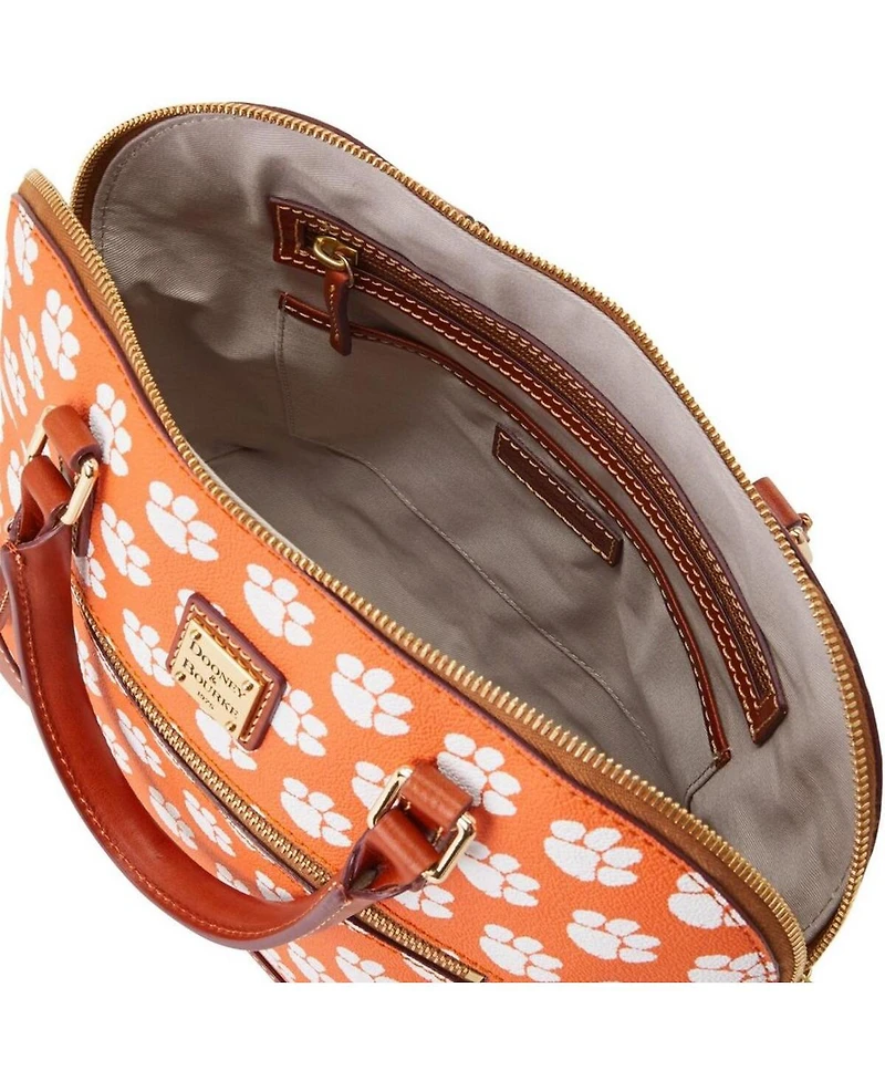 Women's Dooney & Bourke Clemson Tigers Signature Zip Satchel Purse