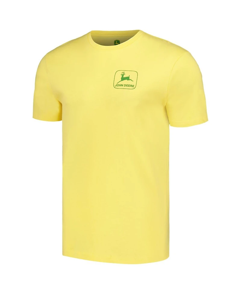 Men's and Women's Top of the World Yellow Distressed John Deere Classic Label T-shirt