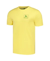 Men's and Women's Top of the World Yellow Distressed John Deere Classic Label T-shirt