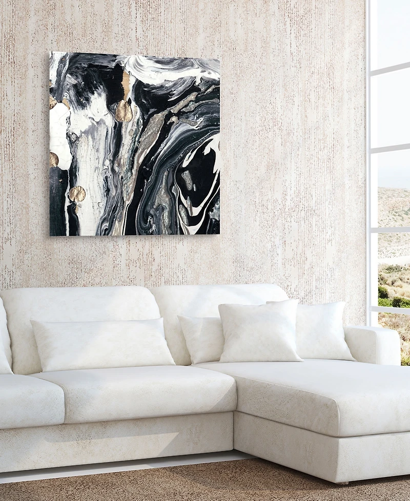 Empire Art Direct "Ebony Ivory A" Frameless Free Floating Tempered Glass Panel Graphic Wall Art, 36" x 36" x 0.2"