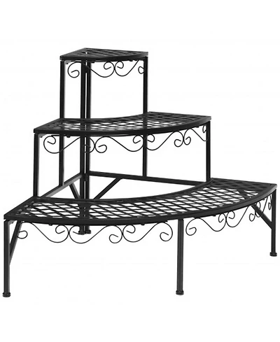 3 Tier Metal Corner Plant Display Rack