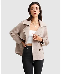 Belle & Bloom Women's I'm Yours Wool Blend Peacoat