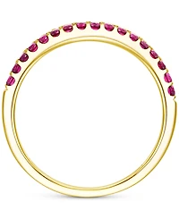 Amethyst (1/4 ct. t.w.) & Lab-Grown White Sapphire Two Row Stack Ring 14k Gold-Plated Sterling Silver (Also Additional Gemstones)