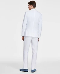 Bar Iii Mens Slim Fit White 100 Linen Suit Separates Created For Macys