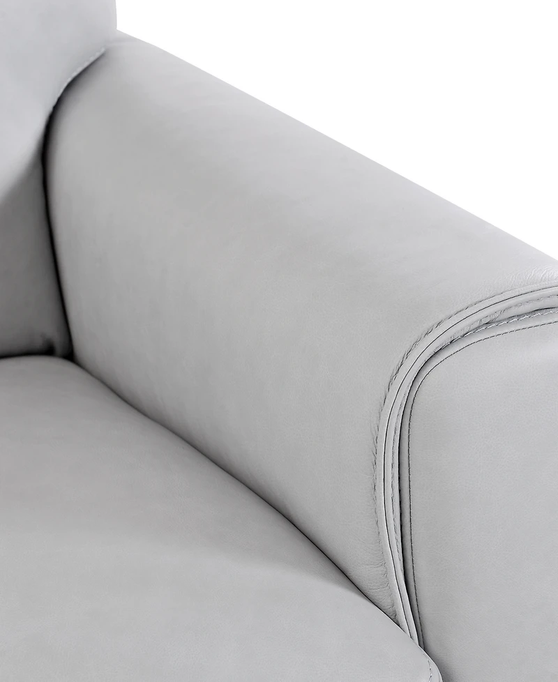 Closeout! Ashlinn 94" 3-Pc. Pastel Leather Sectional, Created for Macy's