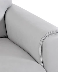 Closeout! Ashlinn 94" 3-Pc. Pastel Leather Sectional, Created for Macy's