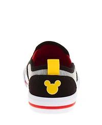 Disney Little Boys Mickey Mouse Slip On Canvas Sneakers