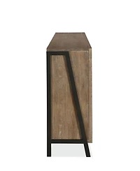 Finch 42" Wood and Metal Accent Bookcase