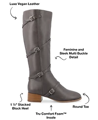 Journee Collection Women's Elettra Regular Calf Boots