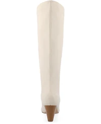 Journee Collection Women's Jovey Kitten Heel Tall Boots