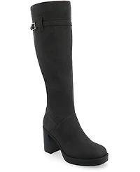 Journee Collection Women's Letice Square Toe Platform Knee High Boots