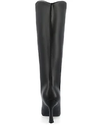 Journee Collection Women's Rehela Pointed Toe Stiletto Knee High Dress Boots