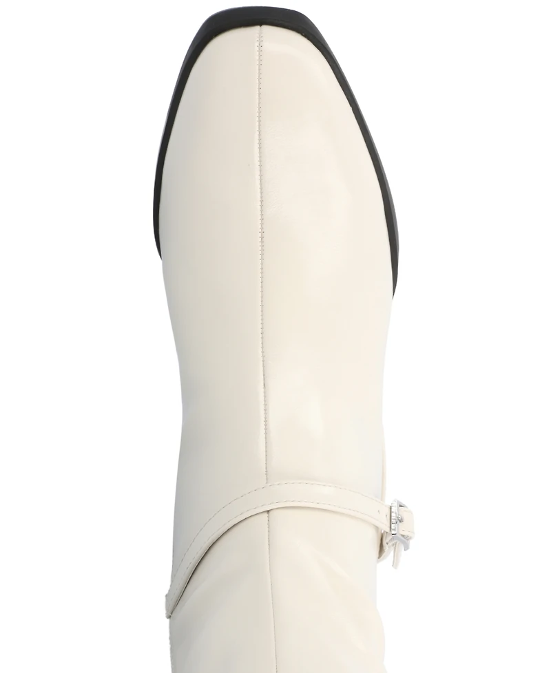 Journee Collection Women's Rhianah Wide Width Block Heel Knee High Riding Boots