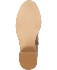 Journee Collection Women's Romilly Wide Width Round Toe Block Heel Knee High Boots