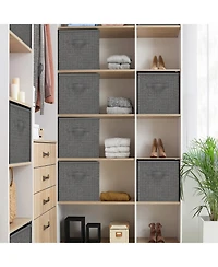 Nestl Foldable Fabric Cube Storage Bins with Handles - 9 Pack