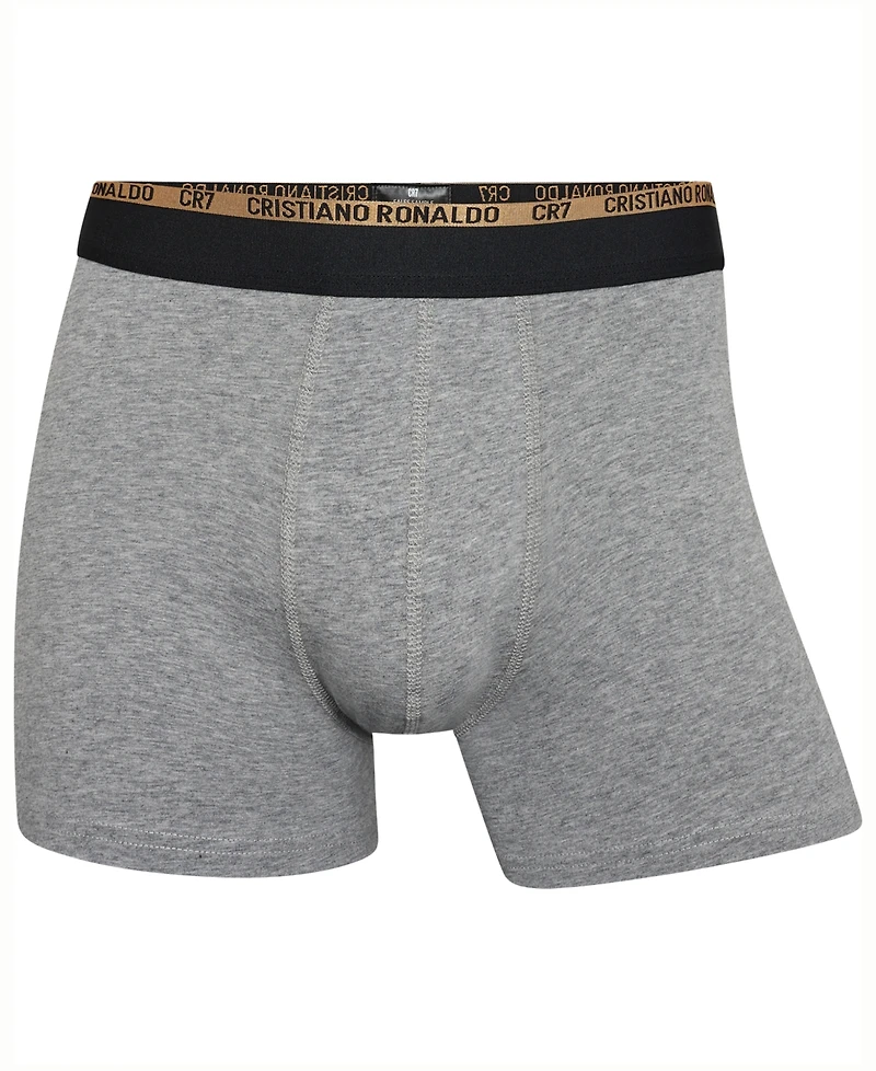 CR7 Men's Cotton Blend Comfort Waistband Trunks, Pack of 2