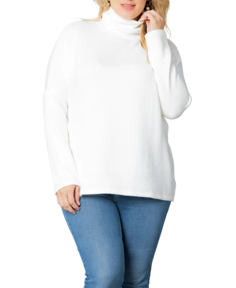Women's Plus Paris Turtleneck Tunic Sweater