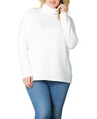 Women's Plus Paris Turtleneck Tunic Sweater