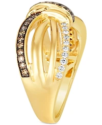 Le Vian Chocolate Diamond & Nude Diamond Knot Ring (3/8 ct. t.w.) in 14k Gold
