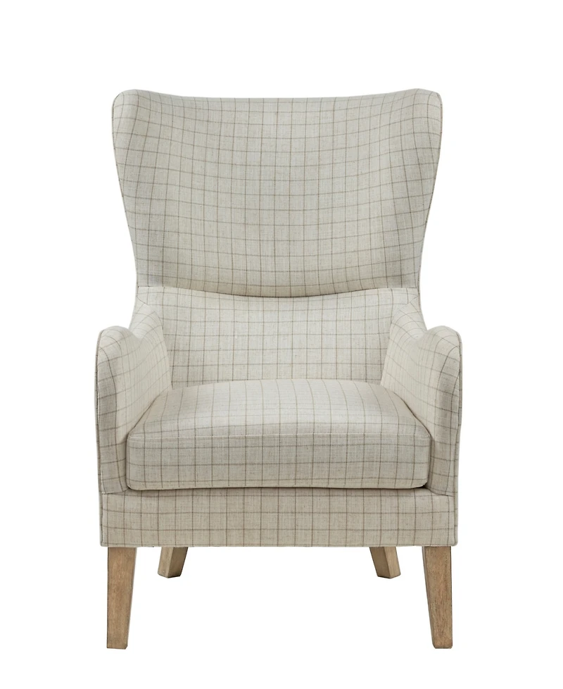 Madison Park Arianna Fabric Swoop Wing Chair