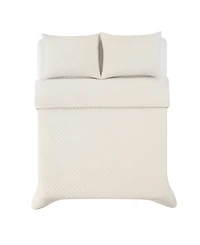 Royal Velvet Diamond 3 Piece Quilt Set, Full/Queen