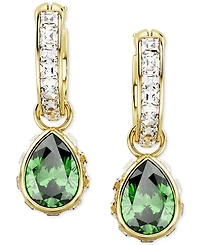 Swarovski Gold-Tone Mixed Crystal Charm Hoop Earrings
