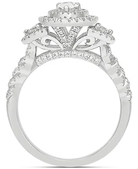 Diamond Pear-Cut Halo Engagement Ring (1 ct. t.w.) in 14k White Gold