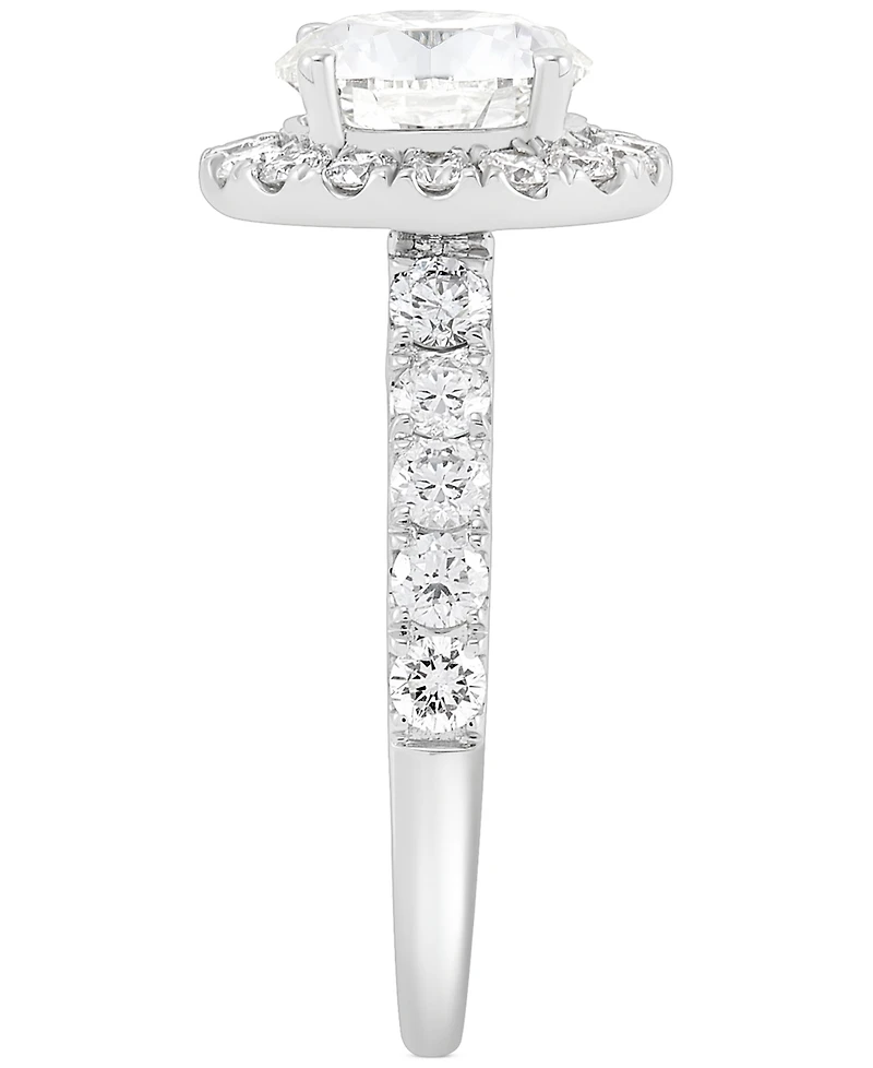 Grown With Love Igi Certified Lab Diamond Halo Engagement Ring (3 ct. t.w.) 14k White Gold