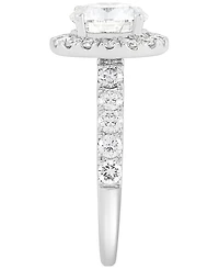 Grown With Love Igi Certified Lab Diamond Halo Engagement Ring (3 ct. t.w.) 14k White Gold