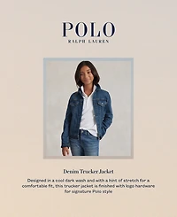 Polo Ralph Lauren Big Girls Lightweight Denim Trucker Jacket