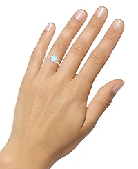 Citrine (1 ct. t.w.) & Lab-Grown White Sapphire (1/4 Ring 14k Gold-Plated Sterling Silver (Also Additional Gemstones)