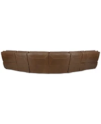 Closeout! Hansley 6-Pc Zero Gravity Leather Sectional with 2 Power Recliners, Created for Macy's