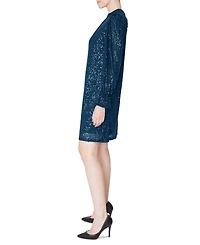 julia jordan Sequin Mock-Neck Sheath Dress