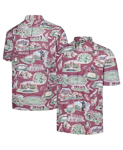 Men's Reyn Spooner Garnet Florida State Seminoles Scenic Button-Down Shirt